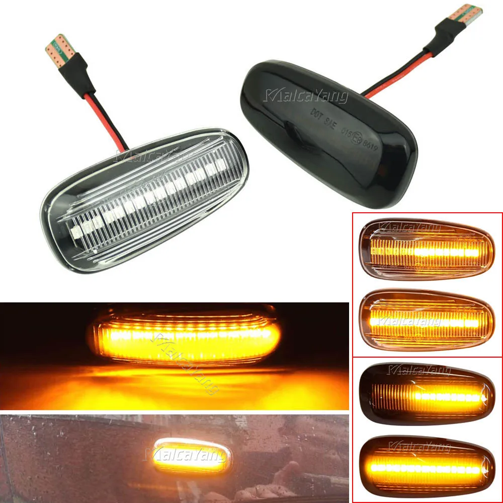 

2PCS Car LED Dynamic Blinker Turn Signal Light Side Marker Lamp For Opel Zafira A 1999-2005 Astra G 1998-2009