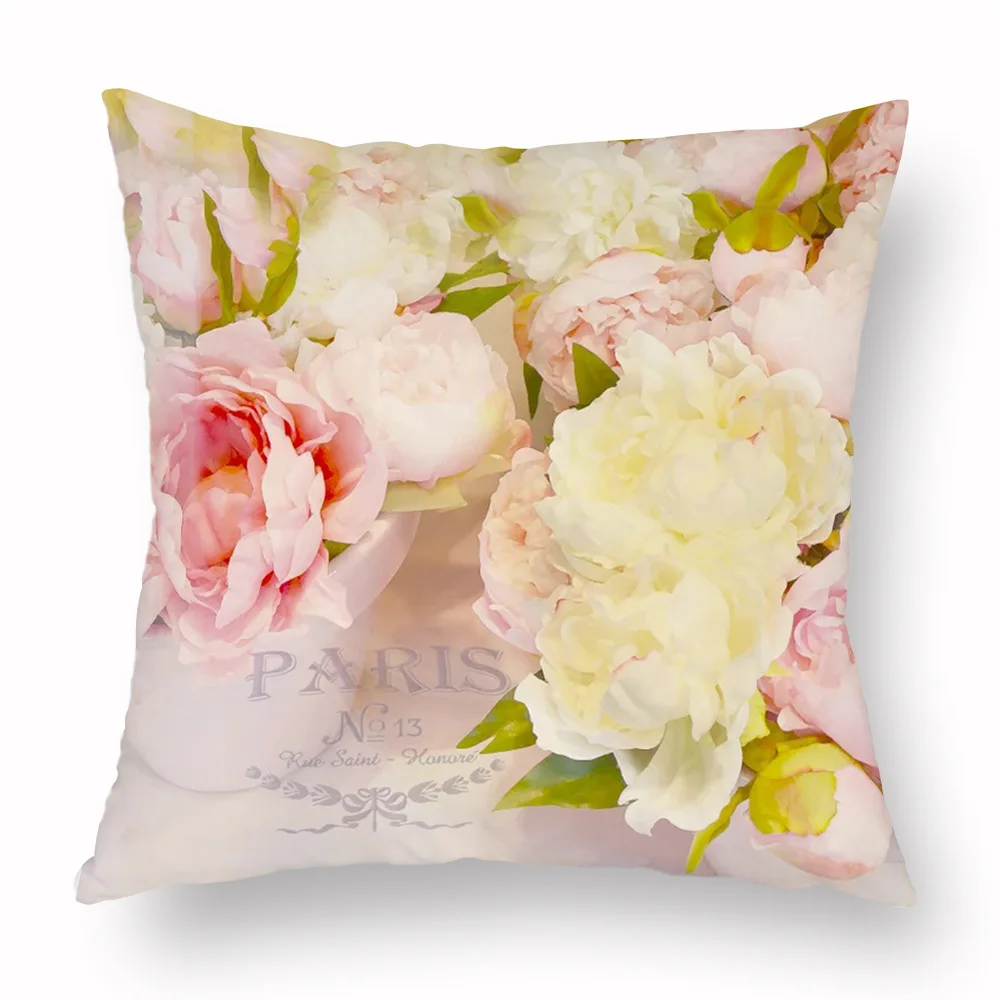 Чехол для подушки популярный чехол диванной 1 шт. роза цветок европейский стиль