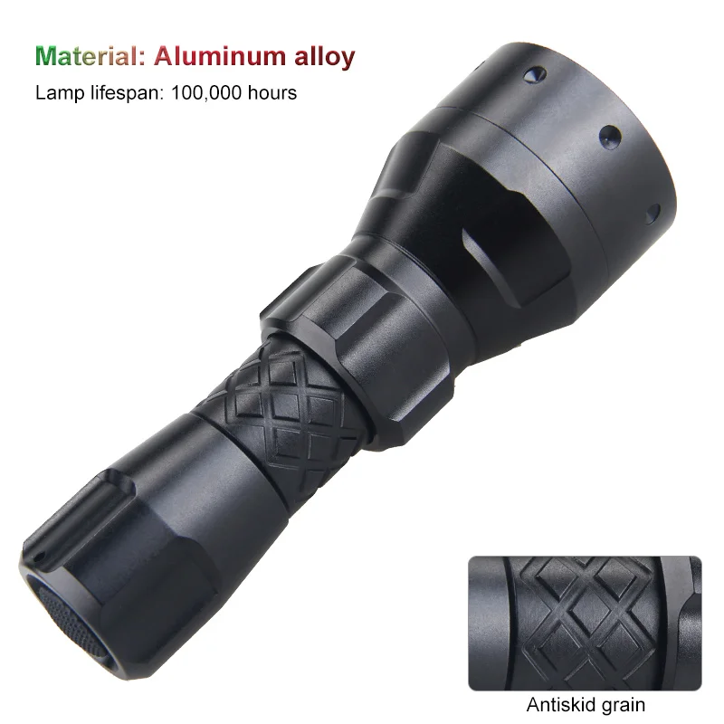 Зеленый красный белый светодиодный тактический фонарь масштабируемый фонарик 500