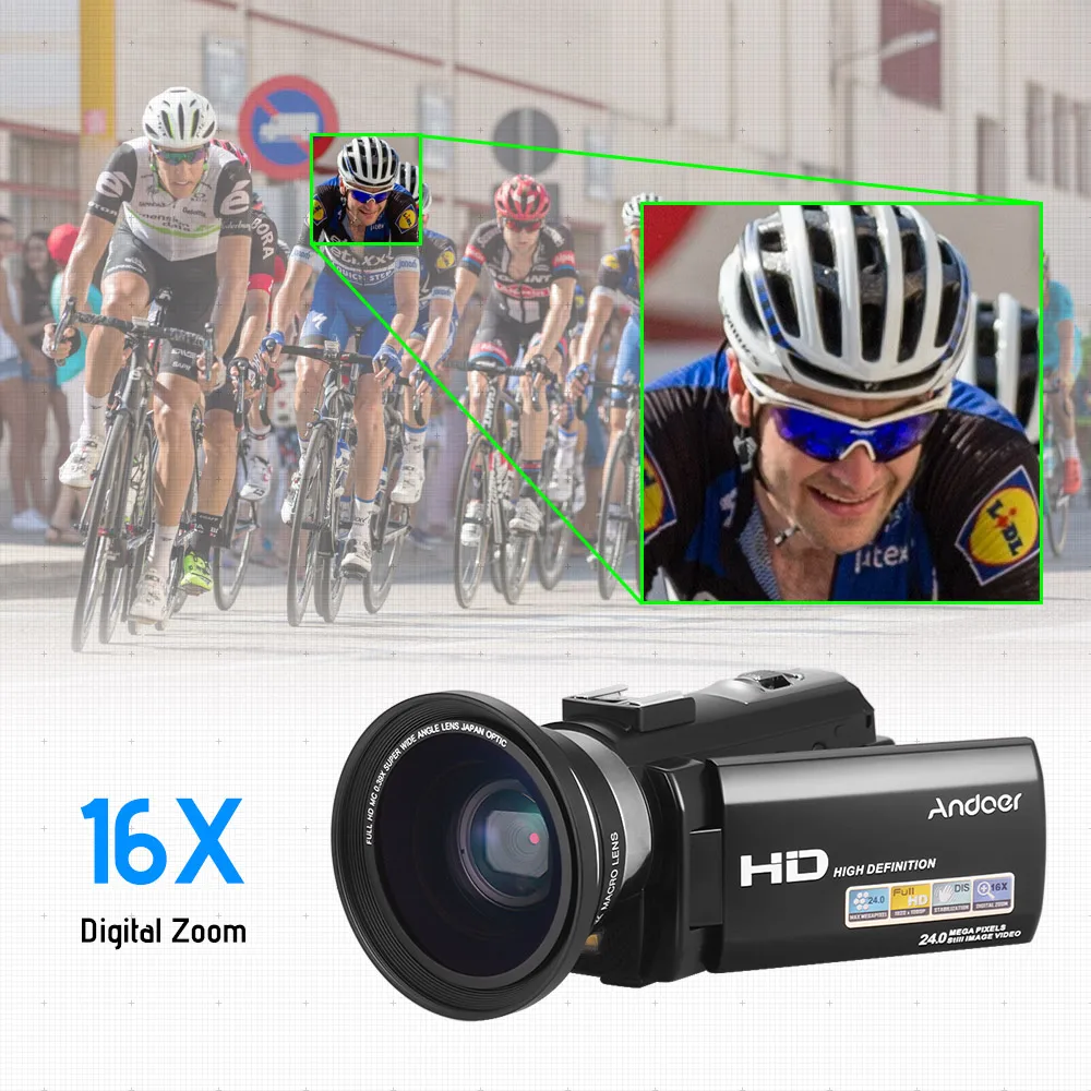 Смартфон Andoer 3 дюйма 1080P FHD 4 МП 16X | Электроника
