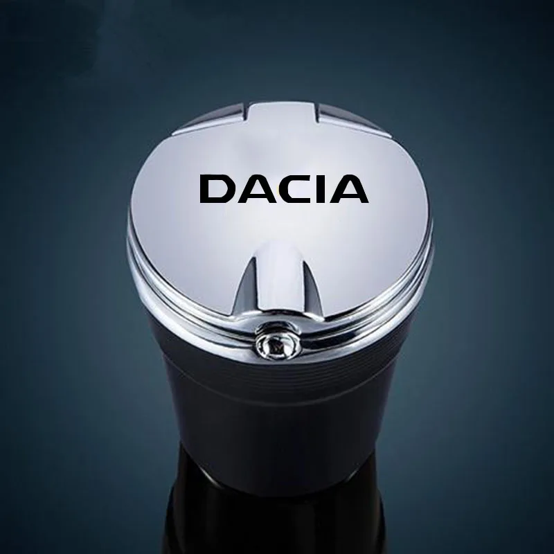 

1 pcs Car logo creativity personality ashtray For Dacia Duster Logan MCV Sandero Lodgy Stepway With DAUIA logo Car Accessories
