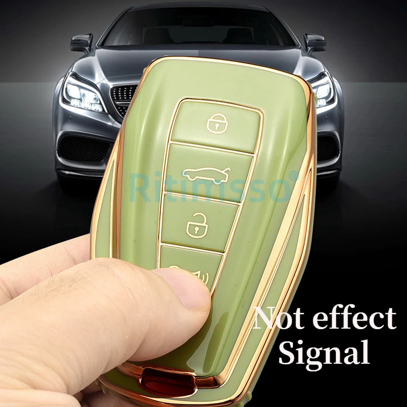 

Colorful TPU Car Remote Key Case Cover Holder Shell for Geely Coolray 2019-2020 4 Buttons Auto Styling Fob Accessories