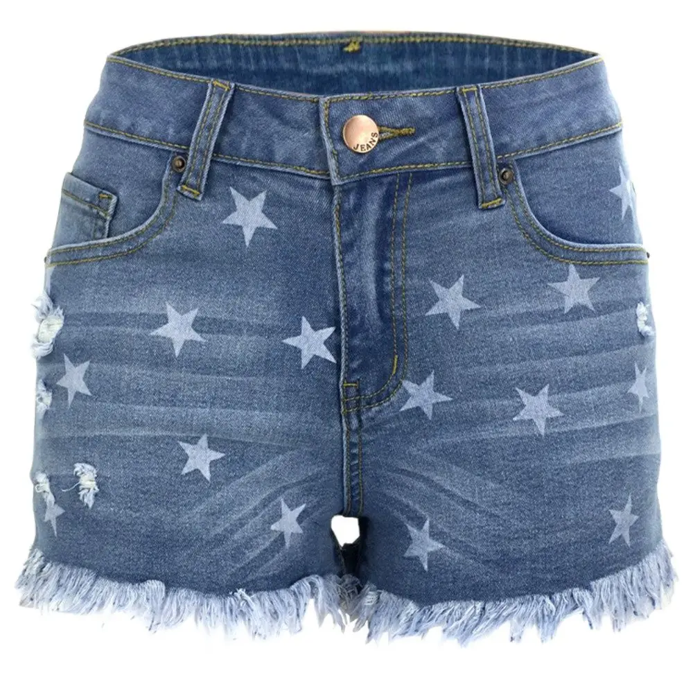 

2021 Hot sale women's summer denim shorts fashion tassel jeans shorts sexy Skinny high waist shorts plus size S-2XL new arrival