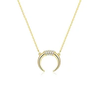 explosions jewelry moon necklace clavicle chain environmental plating gold and silver crescent pendant necklace wholesale