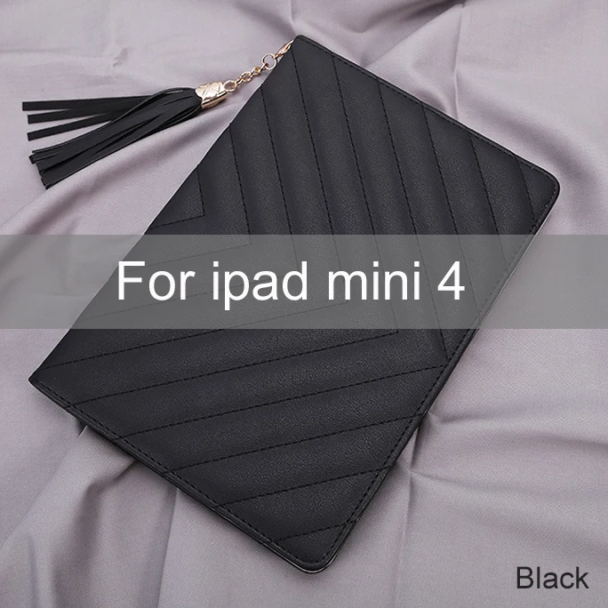 For mini 4 Essidi умный чехол для ipad mini 5 4 3 2 1 подставка чехол для планшета с откидной крышкой рукав для ipad mini 1 2 3 4 5-го поколения с кисточкой чехол - Цвет: For mini 4