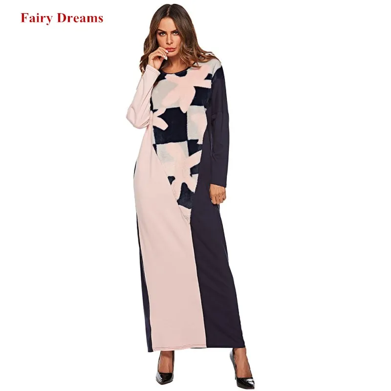 Женское Макси платье Abaya из Турции Дубая мусульманское кафтан турецкая исламская