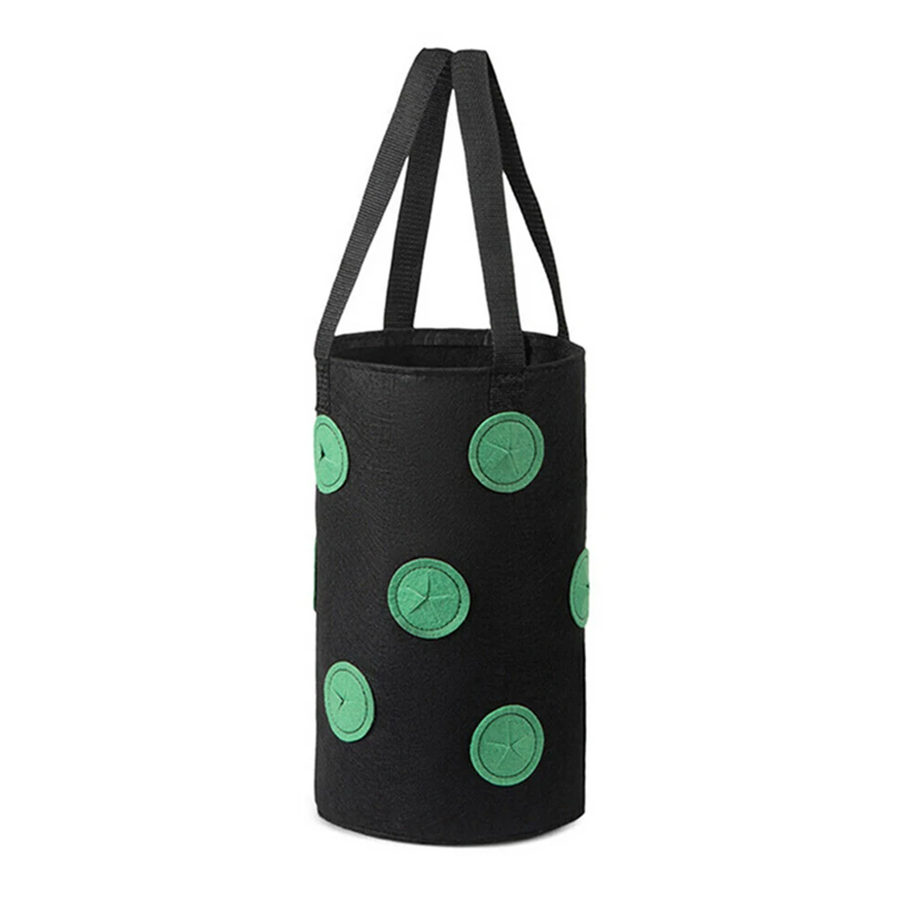 

New Strawberry Planting Bag Gardening Planting Bag Hanging Breathable Cloth Bags Strawberry Plant Bag With Handle Dropshipping