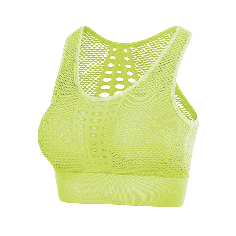 

Women Workout Sportswear Tops Solid Seamless Fitness vest Elasticity Workout Tops Tank Hollow Breathable Bra