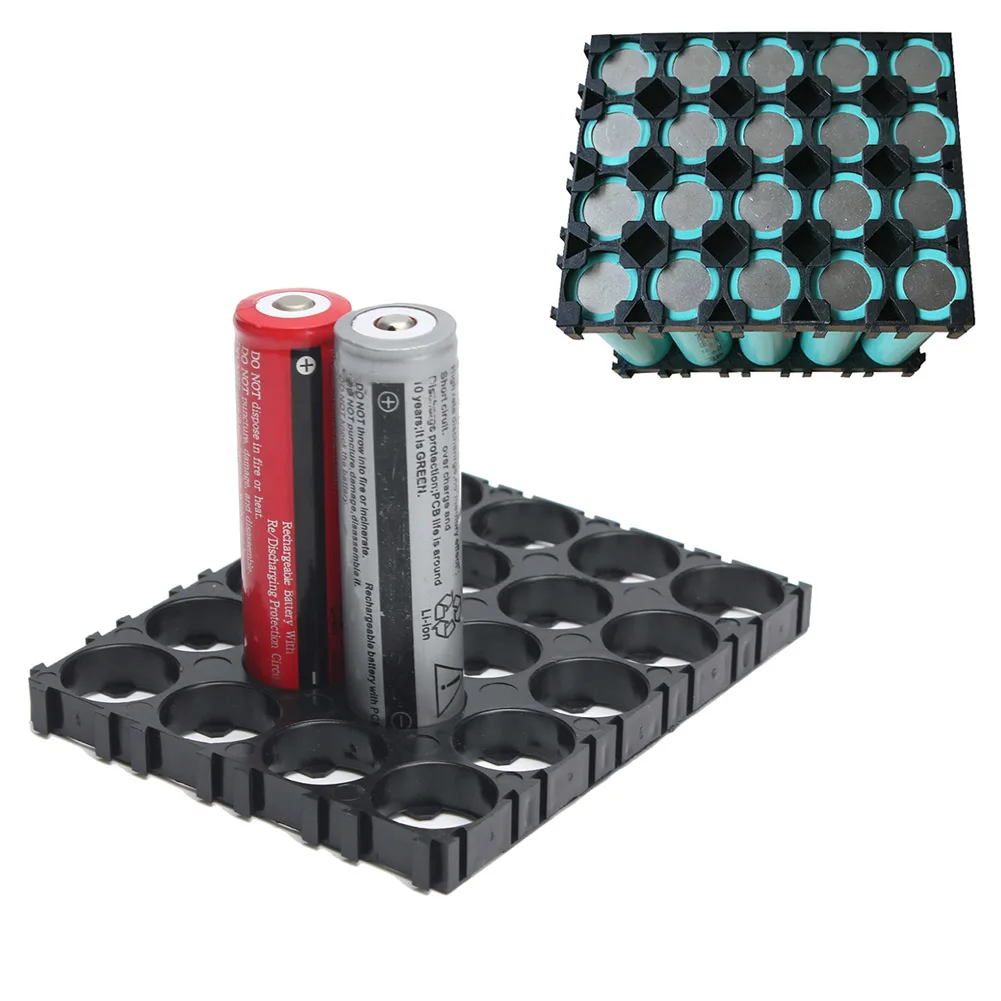 

50pcs 18650 Lithium Battery Spacer Frame Radiating Holder Bracket Cylindrical Plastic Batery Case Anti Vibration For DIY Pack