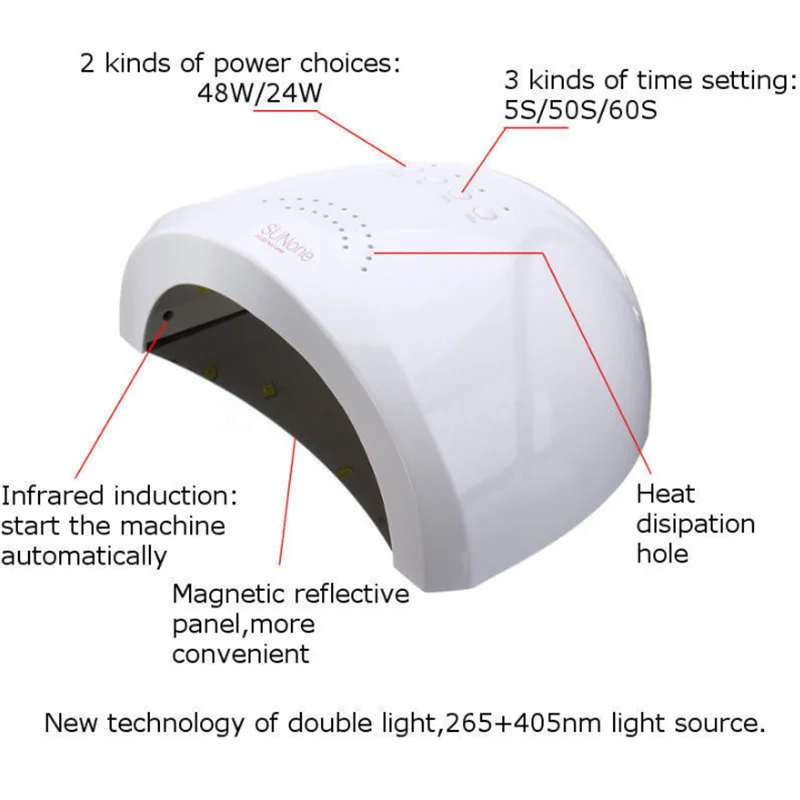 

48W Nail Dryer LED UV Light Intelligent Induction Can Be Timed Nail Light Nail Glue Curing Lamp Nail Tool Nail Machine