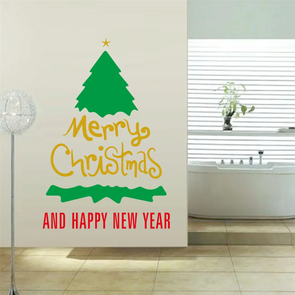 KAKUDER Merry Christmas PVC Wall Stickers Large Tree Sticker Removable Decal Home Decor 19Oct07 | Дом и сад