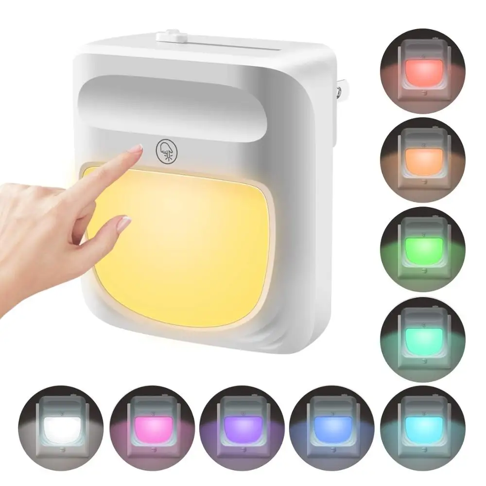 JXSFLYE плагин ночник для детей диммируемая RGB Светодиодная лампа меняющая цвет с