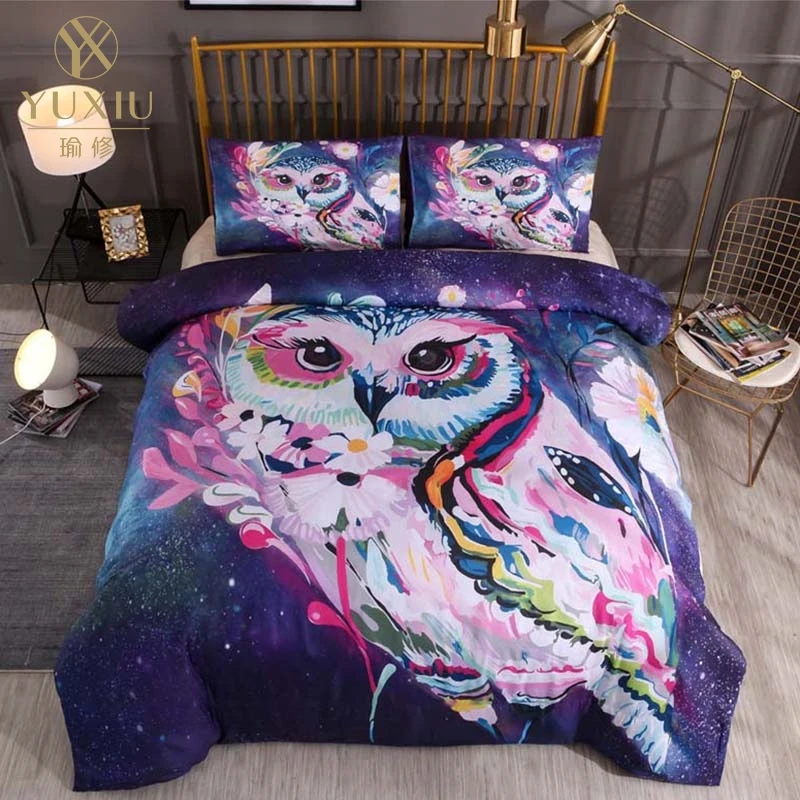 Комплект постельного белья YuXiu классическое черное белье с пододеяльником и