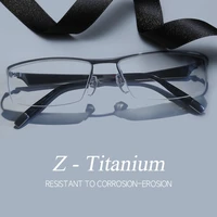 japanese brand eyeglasses titanium half rim myopia glasses frame ultralight mens reading prescription computer gafas
