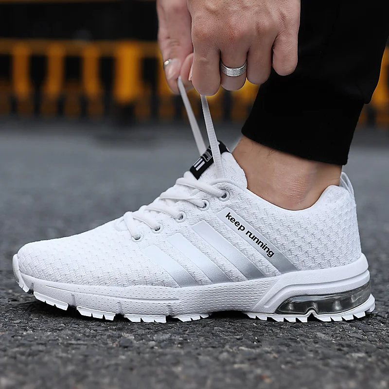 

New Men Shoes Casual White Sneakers Mens Trainers Air Cushion Men Sneakers Leisure Blue Shoes Men Tenis Masculino Adulto