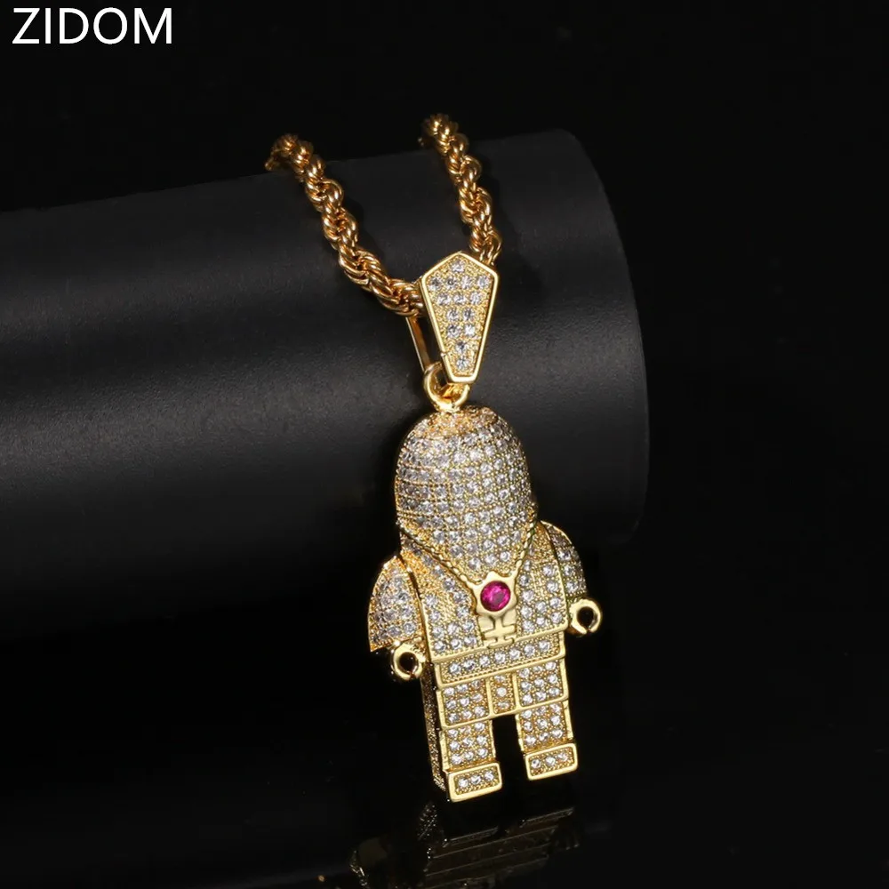 Мужское ожерелье в стиле хип-хоп с кулоном виде астронавта | Украшения и