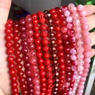 Красный натуральный камень, бусины на талию из нефрита, гематита, агата, бриллианты россыпью для изготовления ювелирных изделий своими руками, браслетов, ожерелий