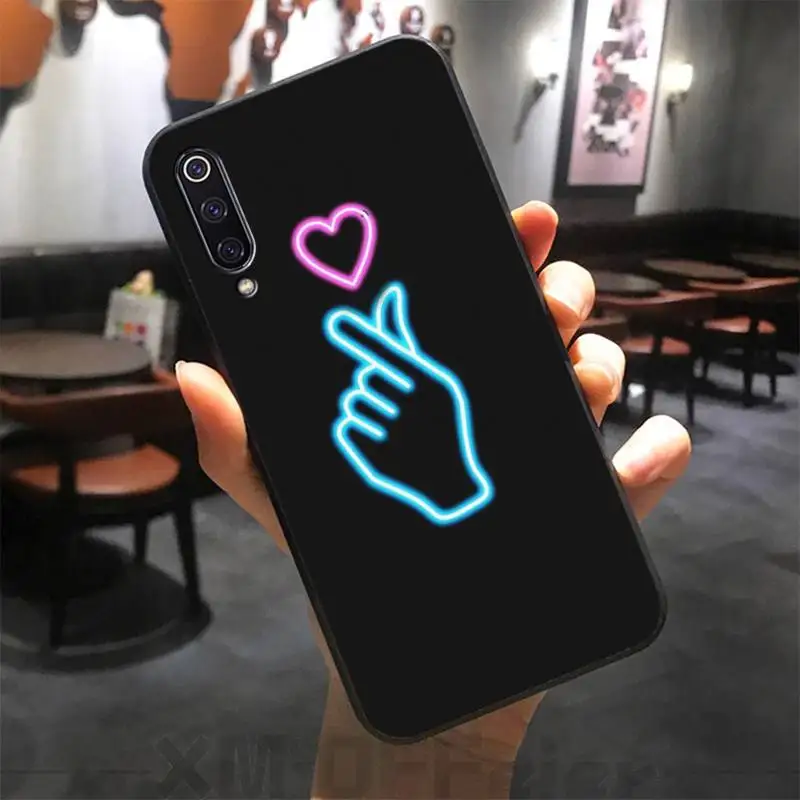 Мягкий силиконовый чехол для телефона с сердечком Love on the finger kpop из ТПУ xiaomi mi 8 9 8SE
