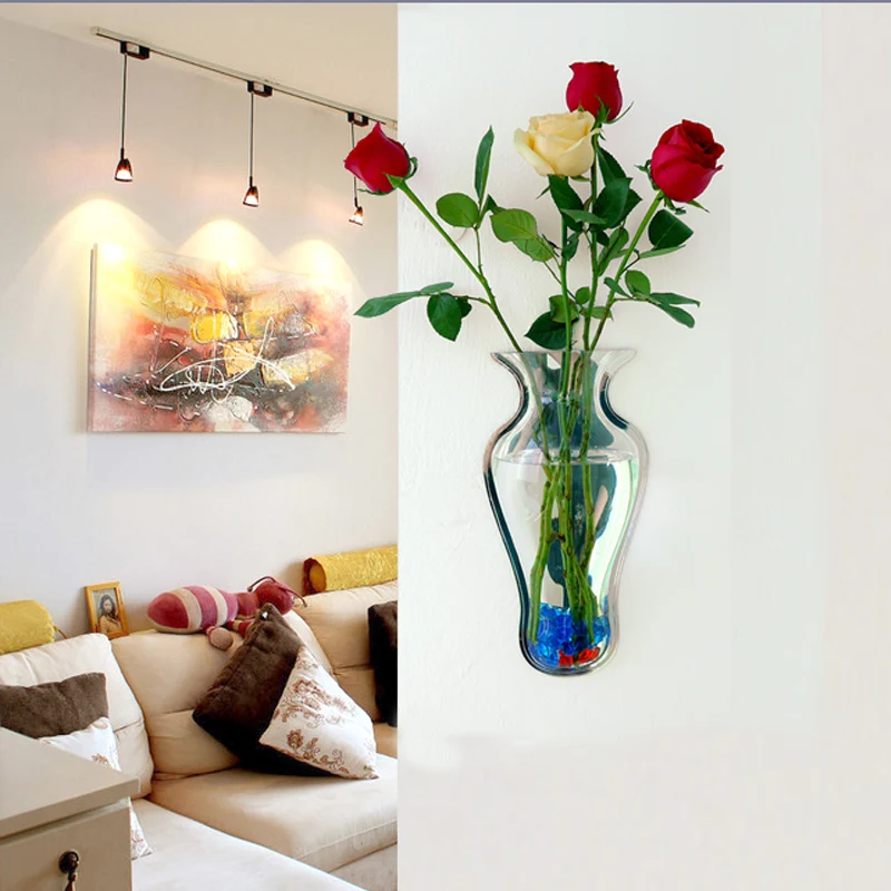 Настенный акриловый аквариум для рыб с аксессуарами настенный воды цветочный