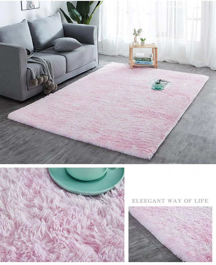 Ультрамягкий ковер с завязкой окрашенные плюшевые мягкие коврики для гостиной