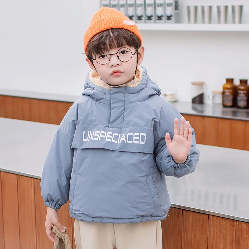 Новинка 2020 года Детская однотонная куртка из овчины для мальчиков и девочек