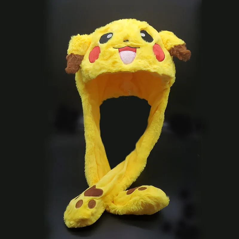 

net red cute rabbit hat 60 CM ears will move the hat strange airbag hat plush warm