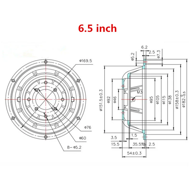 Динамик 4 /5/6 5 дюймов алюминиевая рама раковины A Style Audio Speaker s DIY запасные части