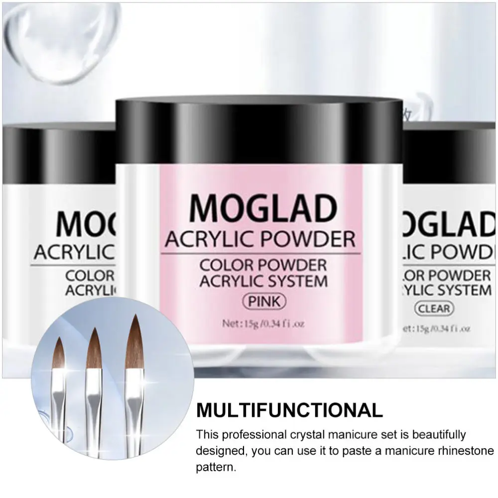 

1 Set Acrylic Liquid and Powder Set for Nail Crystal Carved Nail Extensions