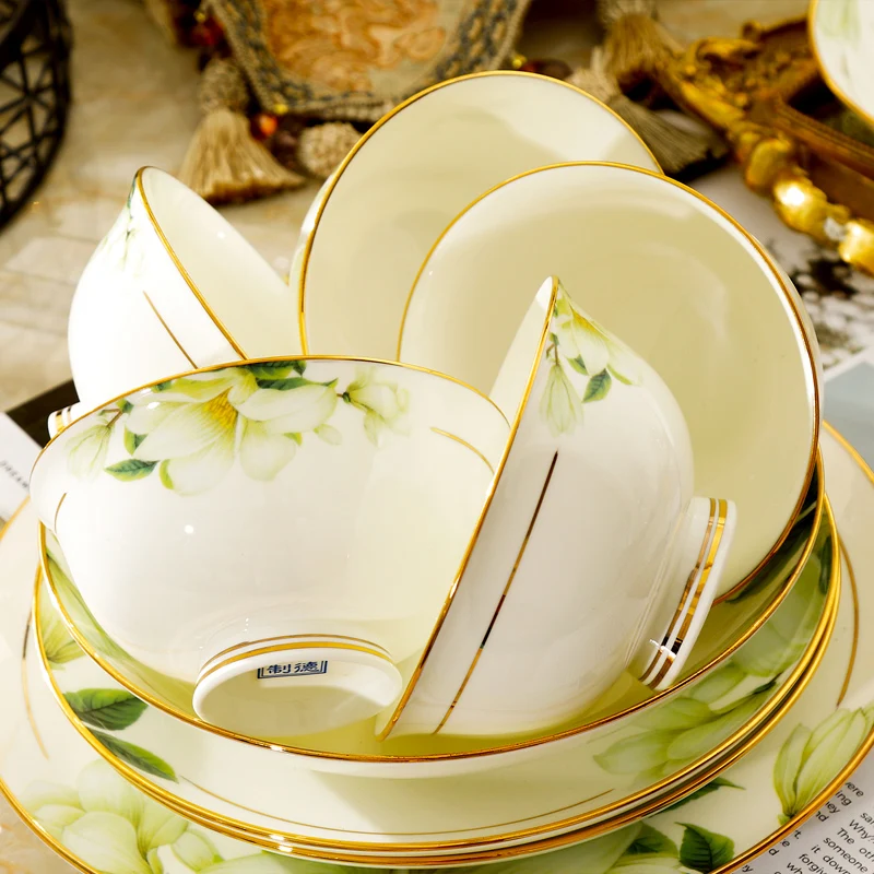 Тарелка керамическая для супа из костяного фарфора ложка тарелка стейка посуда