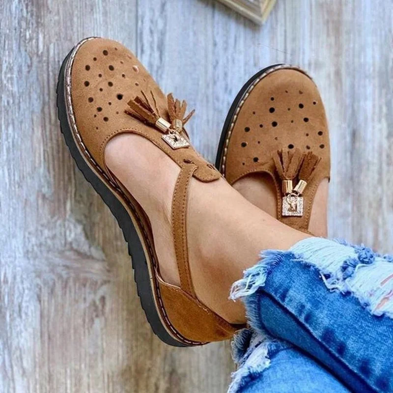 

Spring Summer Shoes Buckle Casual Sandals Women Flat Platform Shoes Plus Size Fringe Tassel Daily Shoes Flats Shoes Hot 2021