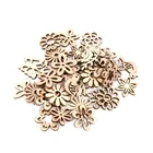 40 шт. деревянные птицы, подвесные украшения для скрапбукинга, ремесло для украшения, ручная роспись, сделай сам, ручное украшение для дома 30 мм