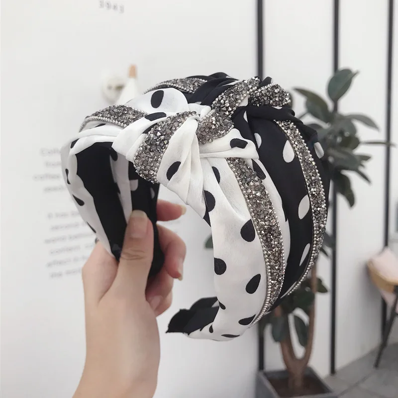 Элегантная повязка для волос Levao Chic стразы аксессуары перекрещивающаяся на