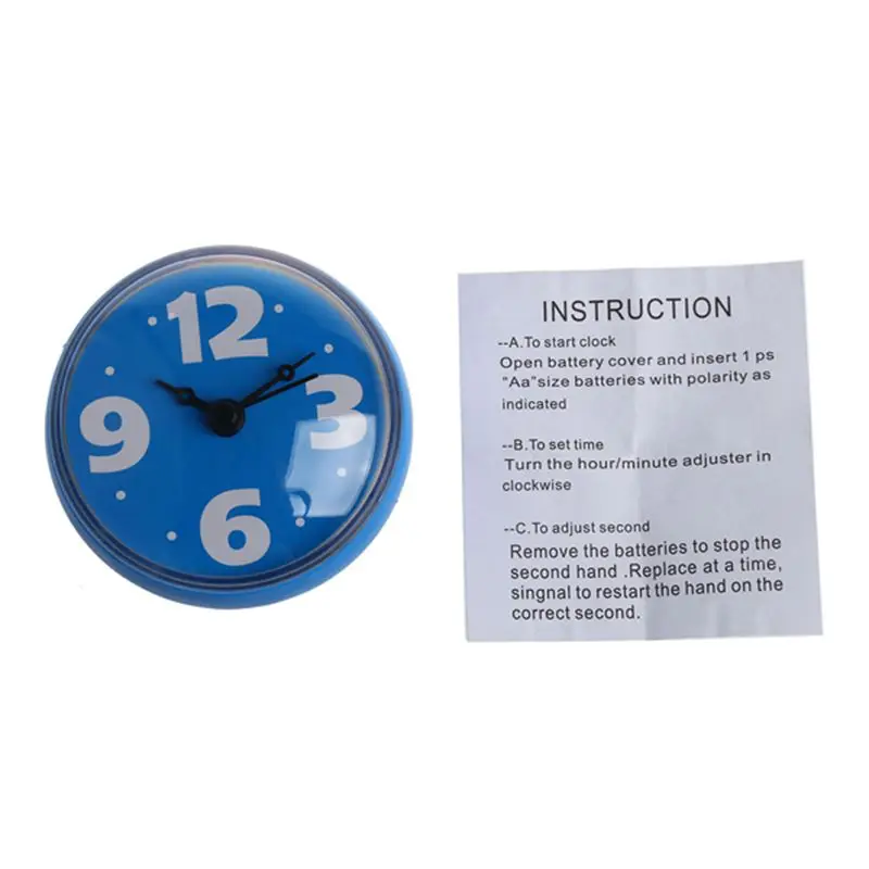 Водонепроницаемые 2 75 ''Ванная комната Ванна Душ часы ясно всасывания дома