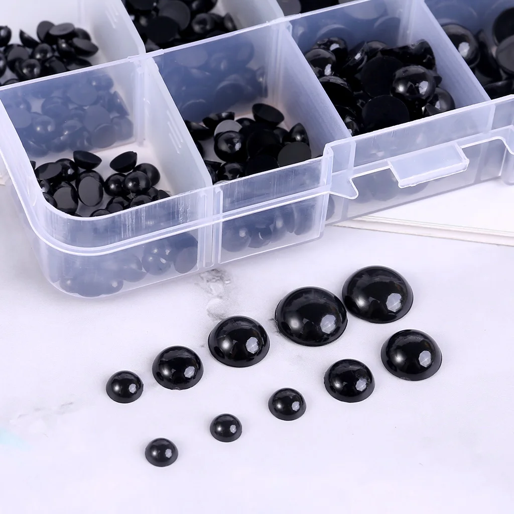 360 шт 10 размеров черные безопасные пластиковые глаза для куклы медведя животных