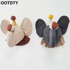 Украшение для детской комнаты, 3D головы животных, слон, Настенный декор для детской комнаты, украшение для детской комнаты, мягкая установка
