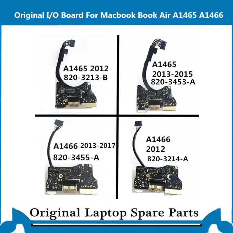 Placa de Áudio e Entrada Usb A1466 Placa de Áudio i o Genuína para Macbook Air 13 11 Polegadas A1466 A1465 Placa de Alimentação dc entre 8203455 820-3214 20122022 Cabos de computador e conectores
