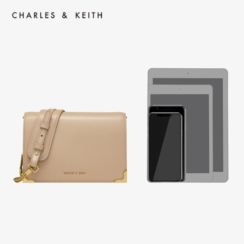 CHARLES＆KEITH Новинка на Весну 2020г. CK2-80840191-2Женская Квадратная Сумка Металлическая