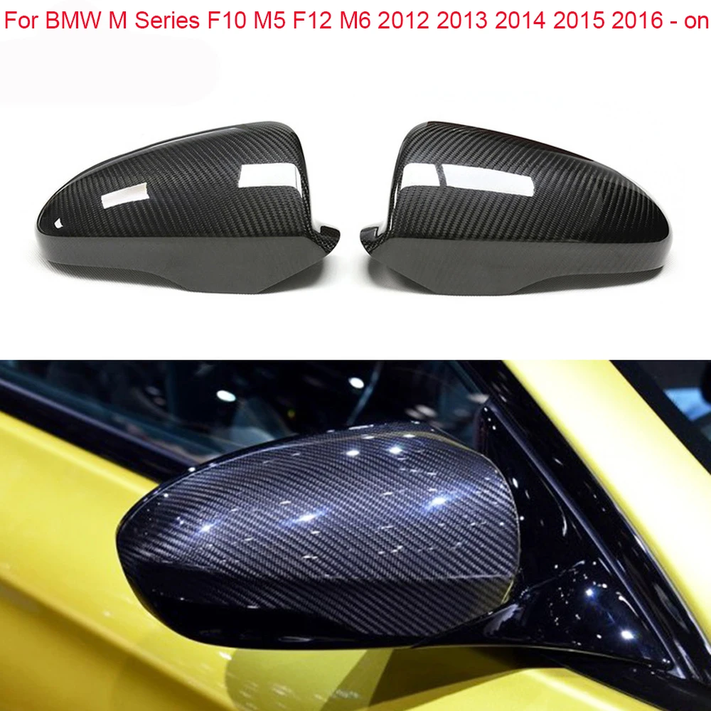 

Carbon Fiber Mirror Cover For BMW M Series F10 M5 F12 M6 2012 2013 2014 2015 2016 - on Add On Style & Replacement Style