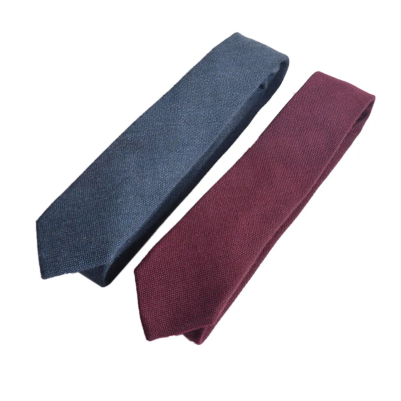 

Necktie Men's Four-Color Strip 6cm British Gray Wool Formal Business Black Narrow Thin