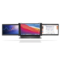 portable tri monitor for laptop with dual 10 1 inch screens with usb c and match windows and mac