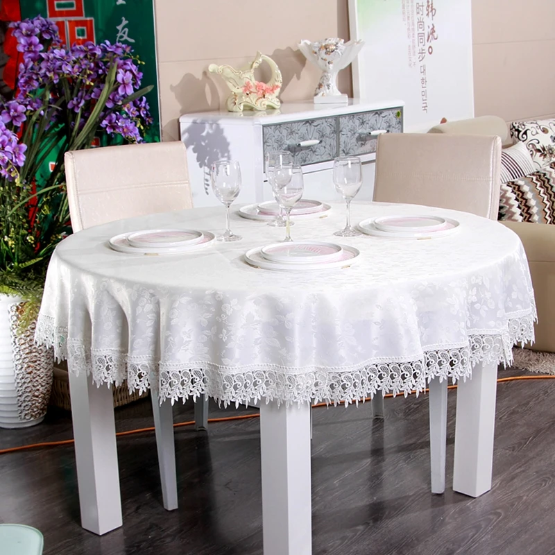 Vezon Новая Элегантная Европейская круглая кружевная жаккардовая скатерть