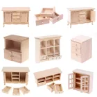 Деревянный Цветной миниатюрный кукольный домик 112 года, миниатюрный деревянный шкаф с имитацией, шкафчики, ТВ-шкаф с ящиками, модель мебели, игрушечные аксессуары
