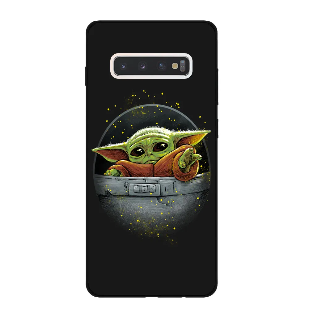 Black-T9013 Милая задняя крышка для samsung Galaxy S7 Edge S8 S9 S10 S11 Plus Lite S11E S10E Note 10 Pro, черные силиконовые чехлы для телефонов - Цвет: Black-T9013