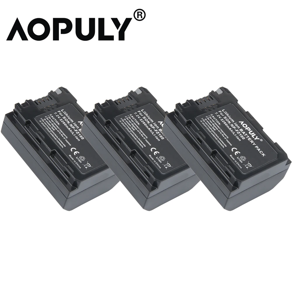 3 battery 2280 мАч battery NPFZ100 NP FZ100 батарея+ светодиодный двойной USB зарядное устройство для sony np-fz100, BC-QZ1, sony a9, a7R III, a7 III, ilce-9 - Цвет: 3 battery