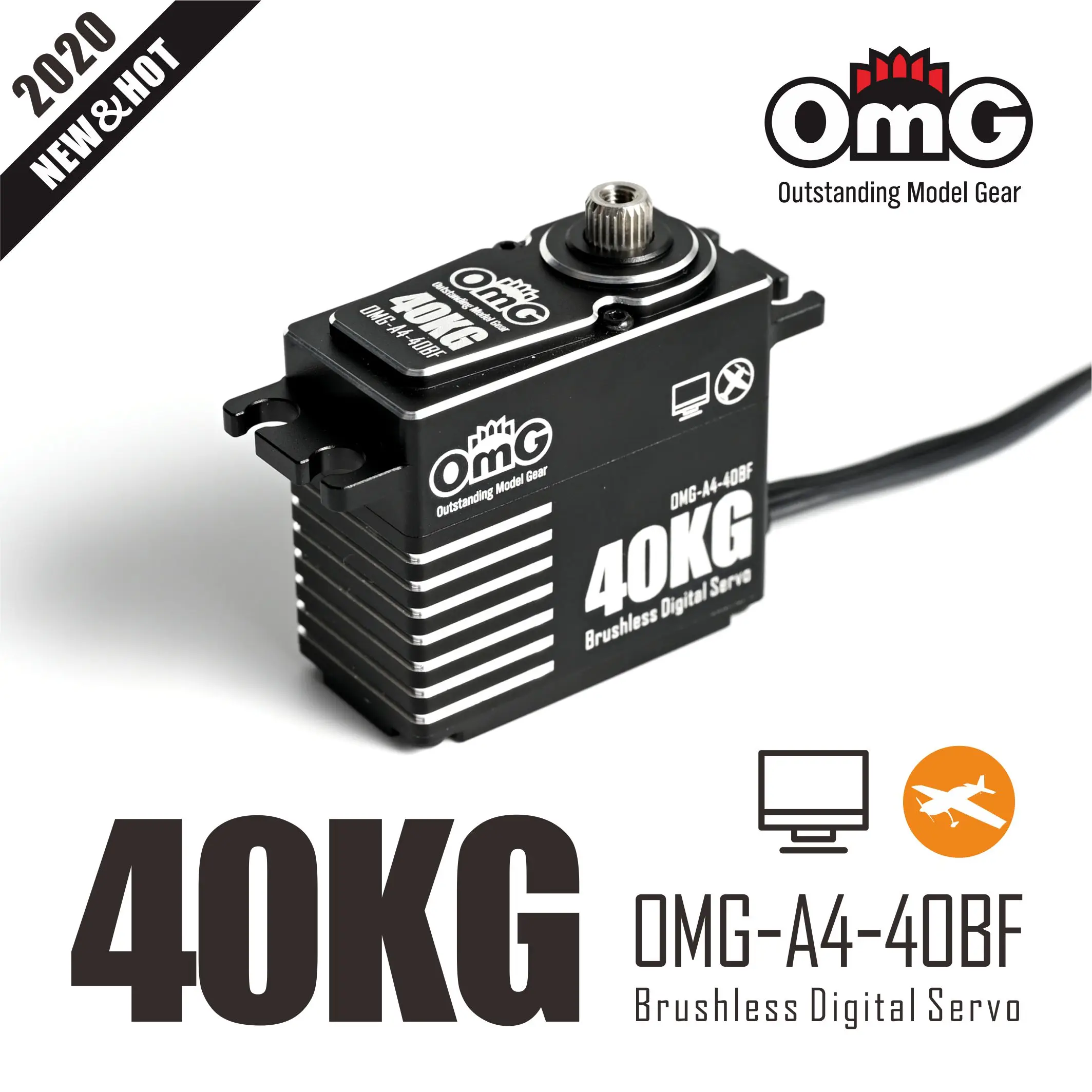 

OmG 40KG Waterproof IP67 CNC Full Metal High Voltage Digital Servo Fit for 1:10/1:8 crawler 1:10 RC Vehicle and helicopter