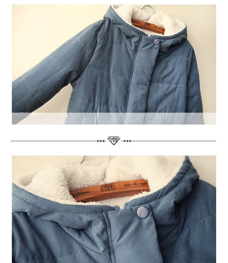 Winter Coats Hooded Thick Cotton Warm Female Jacket Fashion Short paragraph Wadded Coat Outwear