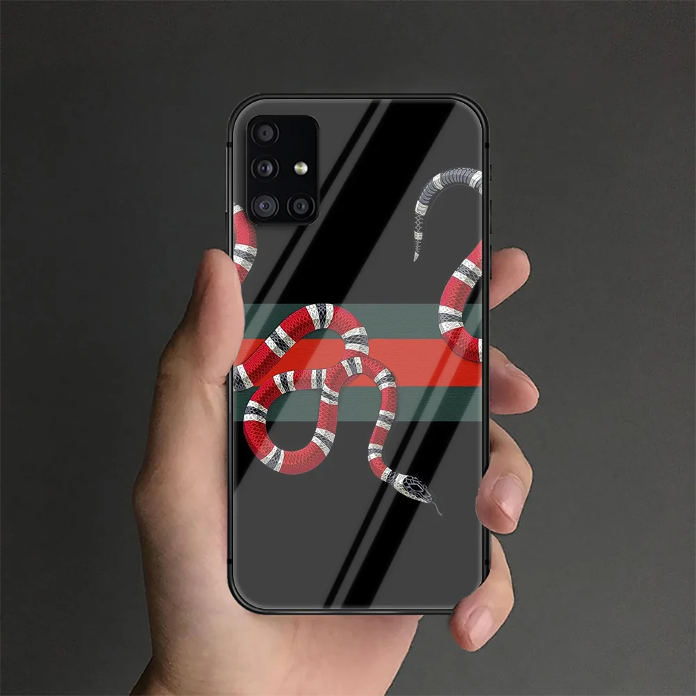 

Luxury Brand Ltalian Phone Tempered Glass Case Cover For Samsung Galaxy A M 10 12 20 20E 21 21S 30 30S 31 40 50 51 70 71 Bumper