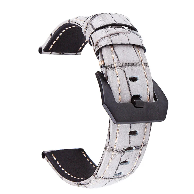 Винтажный ремешок для часов из натуральной кожи с бамбуковым покрытием 20 мм 22 24 26