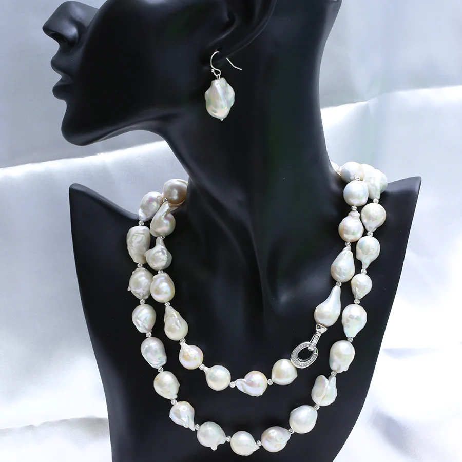 Ожерелье AAAA из натурального пресноводного жемчуга в стиле барокко ожерелье на