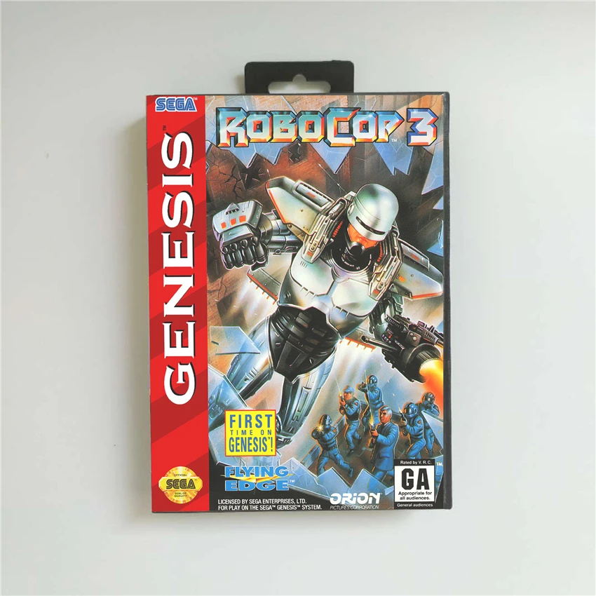 Robocop 3 Крышка США с розничной коробкой 16 бит MD игровая карта для Sega Megadrive Genesis